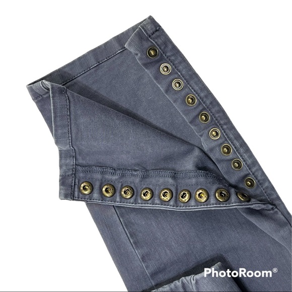 SOFT SURROUNDINGS Metro Leggings Jeggings Snaps M 12 Blue Gray - Picture 8 of 11